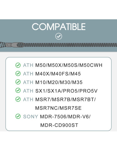 Cubierta de Diadema para Auriculares Niukeke ATH M50X y Sony
