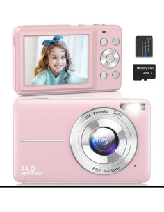 Cámara Digital Compacta Genérica 44MP Rosa con Zoom 16X 2