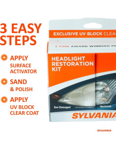 Kit de Restauración de Faros Sylvania 38772 - Fácil y Completo 2
