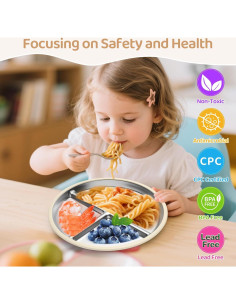 Platos de Succión para Niños iconfont 9" Acero Inoxidable 2 Pzs 2