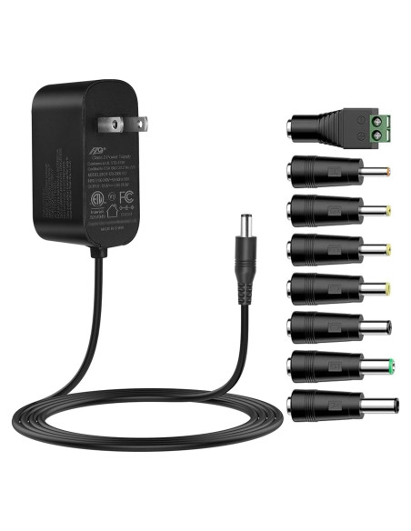 Adaptador de Alimentación Tonton 12V 2A 24W con 8 Puntas
