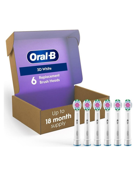 Cabezas de cepillo Oral-B 3D White - Paquete de 6 unidades