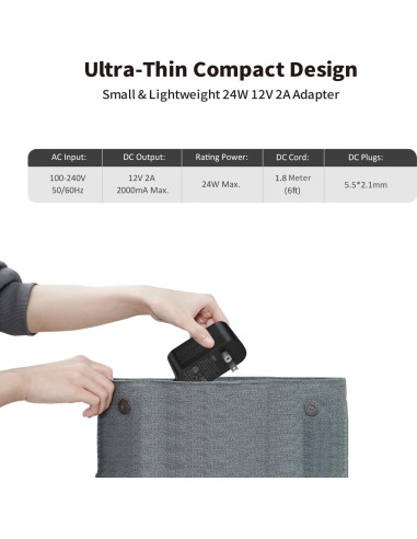 Adaptador de Alimentación Tonton 12V 2A 24W con 8 Puntas