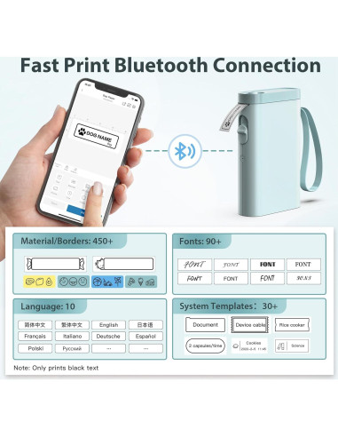 Impresora de Etiquetas TYPONOS P21 Bluetooth Mini 16.89cm