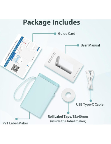Impresora de Etiquetas TYPONOS P21 Bluetooth Mini 16.89cm