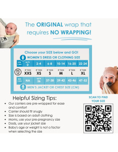 Fular Portabebés Baby K'tan Active Negro - Transpirable y Seguro 2