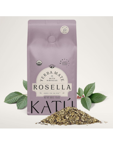 Té de Yerba Mate Orgánico Katú Rosella 500g con Hibisco y Menta
