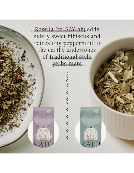 Té de Yerba Mate Orgánico Katú Rosella 500g con Hibisco y Menta