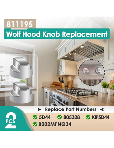 2 Perillas de Capó Gfdoso 811195 para Sub-Zero Wolf - Reemplazo