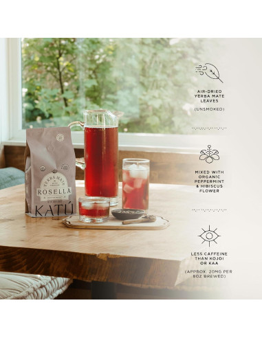 Té de Yerba Mate Orgánico Katú Rosella 500g con Hibisco y Menta