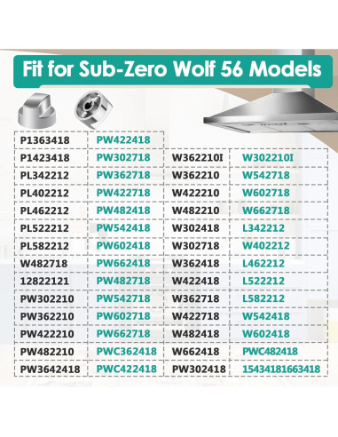 2 Perillas de Capó Gfdoso 811195 para Sub-Zero Wolf - Reemplazo