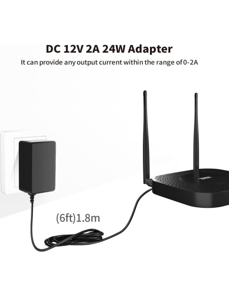 Adaptador de Alimentación Tonton 12V 2A 24W con 8 Puntas