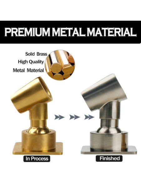 Soporte para Cabezal de Ducha YD de Latón Niquelado Sin Taladro