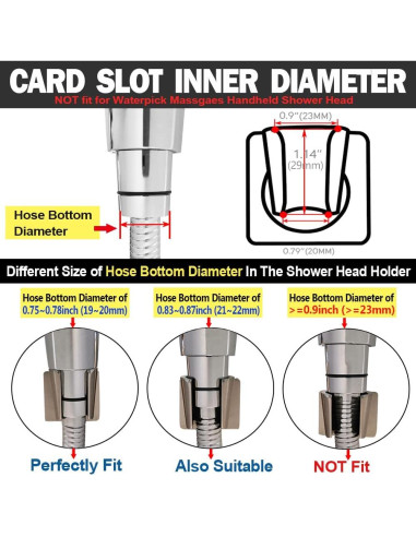 Soporte para Cabezal de Ducha YD de Latón Niquelado Sin Taladro