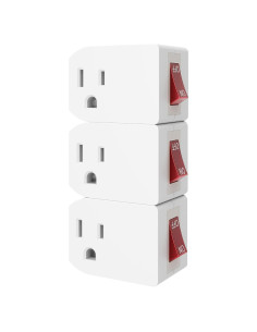 Adaptador de Pared Oviitech 3 Pack con Interruptor Blanco