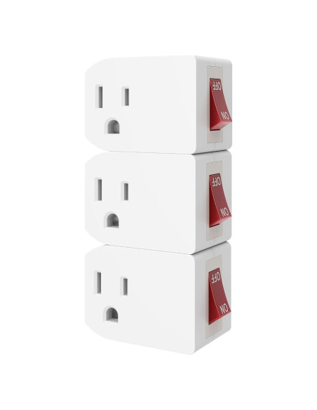 Adaptador de Pared Oviitech 3 Pack con Interruptor Blanco