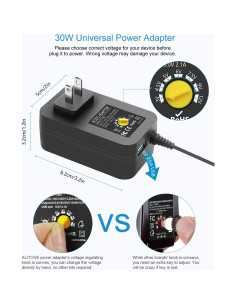 Adaptador de Poder Universal ALITOVE 30W Ajustable 3V-12V 2
