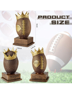 Trofeo de Fútbol Quelay TAN2117 15.24 cm Oro Bronce 2