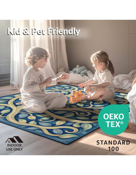 Alfombra de Área Design&I 182x121 cm Geométrica Rosa Antideslizante