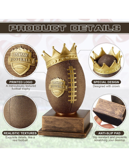 Trofeo de Fútbol Quelay TAN2117 15.24 cm Oro Bronce