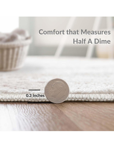 Alfombra de Área Design&I 182x121 cm Geométrica Rosa Antideslizante