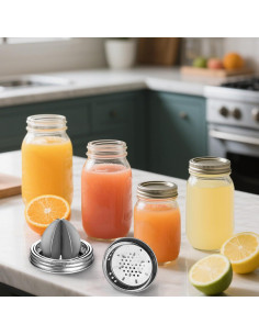 Tapa Exprimidor Manual Palksky para Frascos Mason 8.6 cm 2