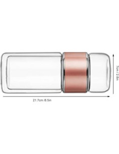 Botella Infusora de Té Yosoo 420ml Doble Pared Vidrio 2