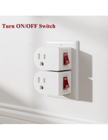 Adaptador de Pared Oviitech 3 Pack con Interruptor Blanco
