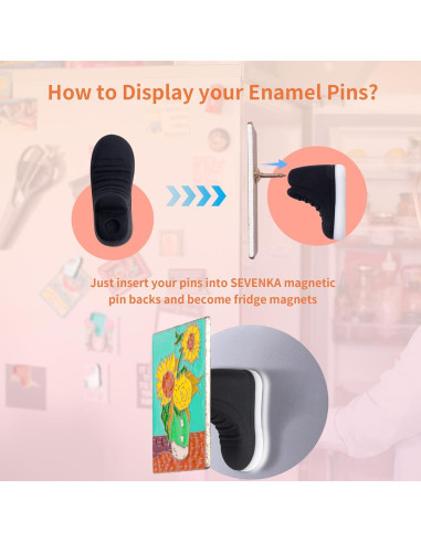 Soportes Magnéticos para Pines de Esmalte SEVENKA - 14 Piezas