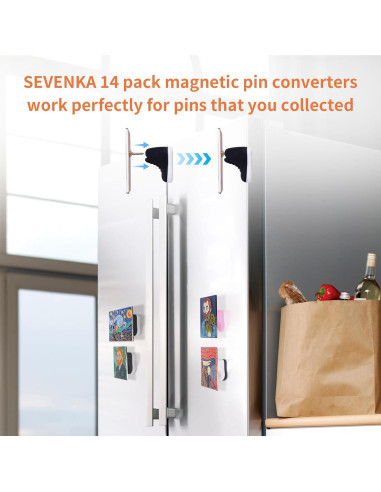 Soportes Magnéticos para Pines de Esmalte SEVENKA - 14 Piezas
