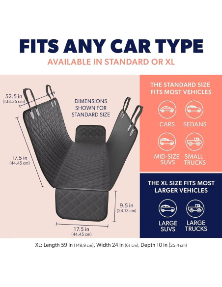 Cubierta de Asiento para Perros INDAN IMPORT B&G Universal 600D