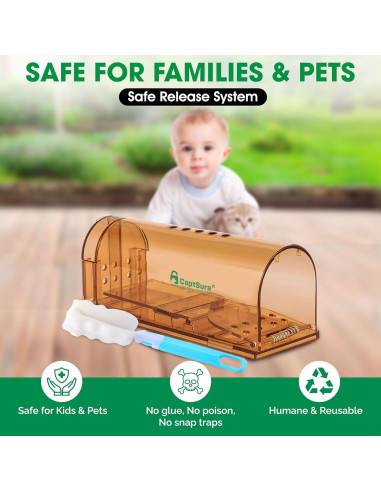 Trampas Humanas para Ratones CaptSure - 2 Unidades Reutilizables