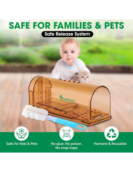 Trampas Humanas para Ratones CaptSure - 2 Unidades Reutilizables