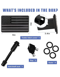 Cubierta de Enganche de Remolque Ohleats 2" Acero Negro 2