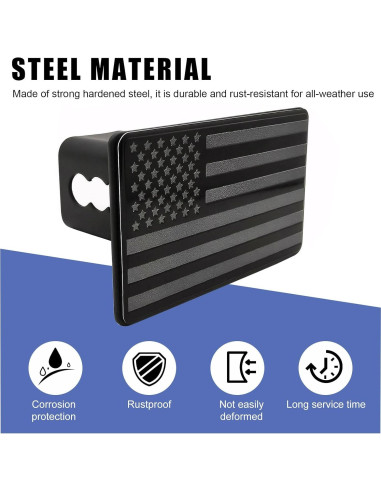 Cubierta de Enganche de Remolque Ohleats 2" Acero Negro