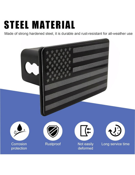 Cubierta de Enganche de Remolque Ohleats 2" Acero Negro