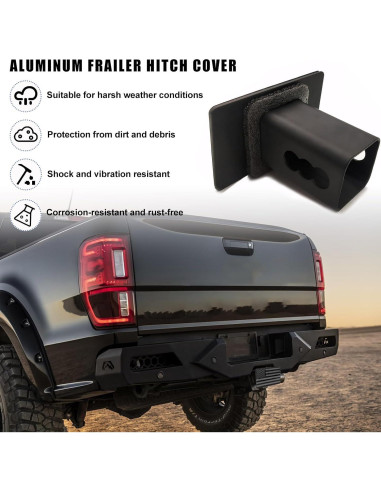 Cubierta de Enganche de Remolque Ohleats 2" Acero Negro