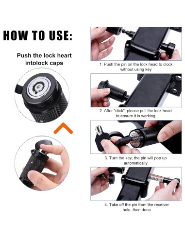 Cubierta de Enganche de Remolque Ohleats 2" Acero Negro