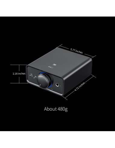 Amplificador FiiO K5Pro ESS DAC Portátil 768KHz 32Bit Negro