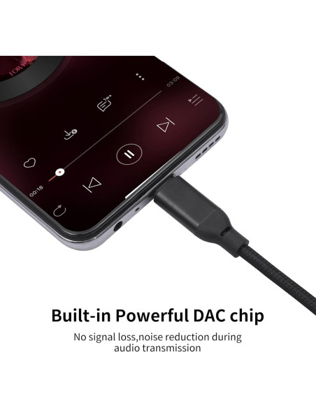 Cable de auriculares HUALEU USB C a XLR mini 3 pines 0.91m