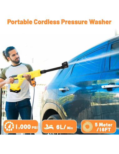 Lavadora a Presión Inalámbrica Vokoroad 1000 PSI 20V Max