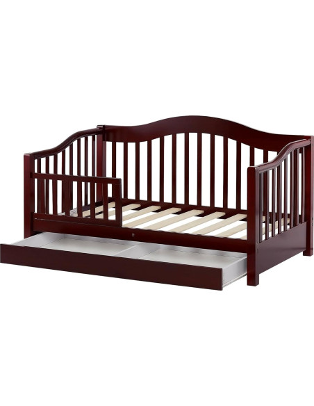 Cama de Día para Niños Dream On Me Cereza - Barandilla Removible