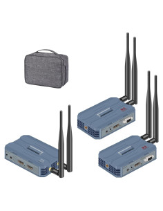 Transmisor y Receptor HDMI Inalámbrico 4K 1TX 2RX 250M