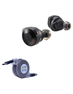 Cable USB Retráctil BoxWave para Audio-Technica ATH-CKS5TW
