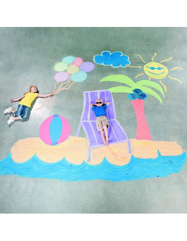 Tiza de Acera Jumbo 20 Piezas - Oriental Trading - Colores Pastel