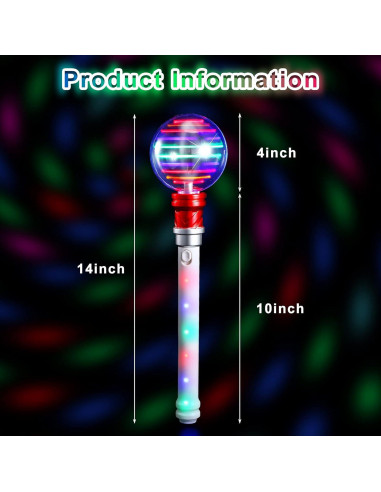 Varitas Mágicas Iluminadas LED Zhanmai 35.56 cm - 2 Pcs