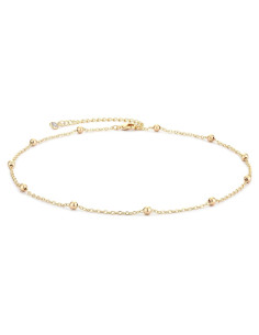 Collar Choker Dainty MEVECCO Oro 14K con Perlas 33 cm