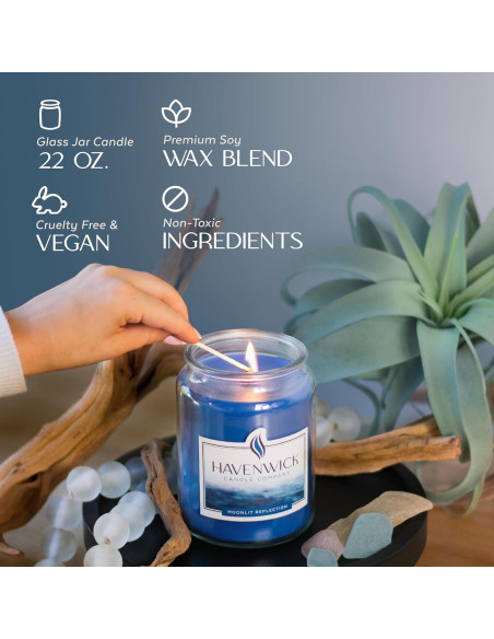 Vela Aromática Havenwick 22 oz Reflexión Lunar Soja