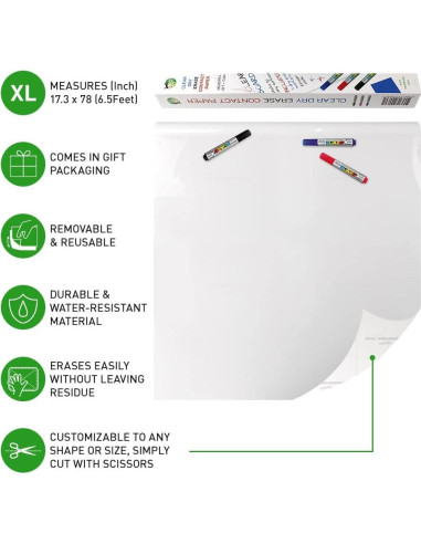 Rollos Adhesivos Transparentes para Pared 45.7x198.1cm HA SHI