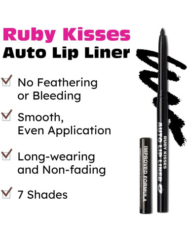 Delineador de Labios Automático Ruby Kisses Negro 5.1g